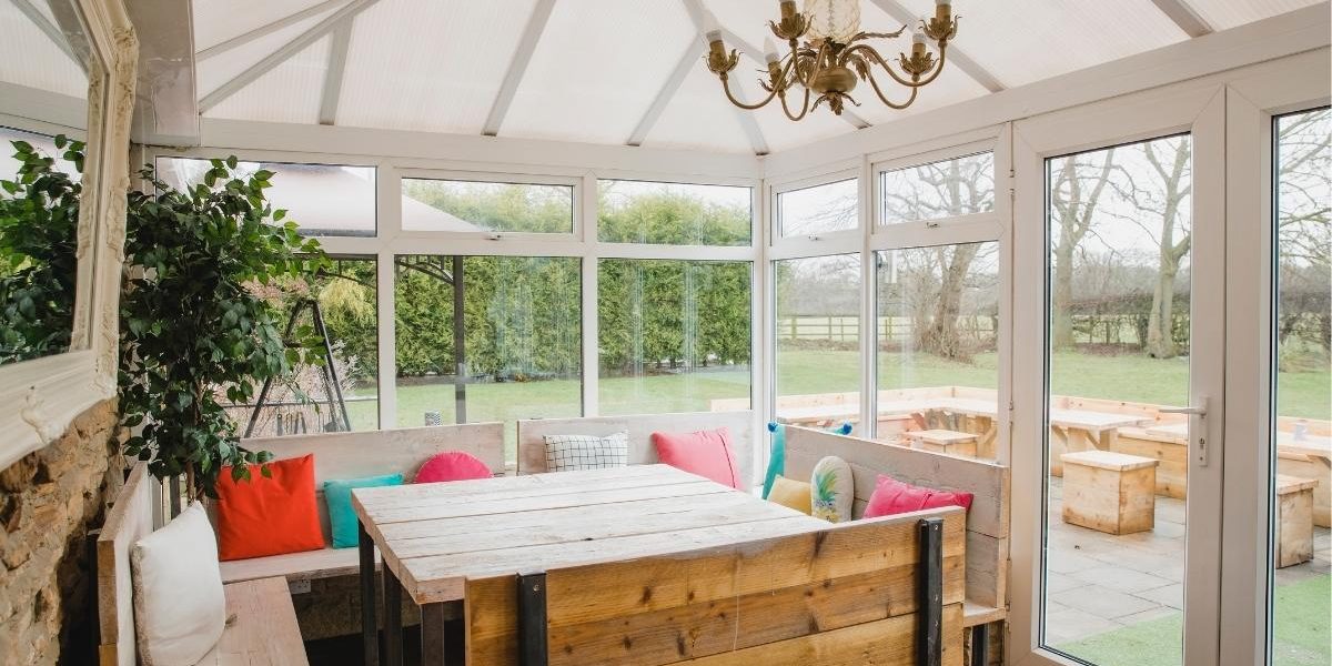 conservatory with home office