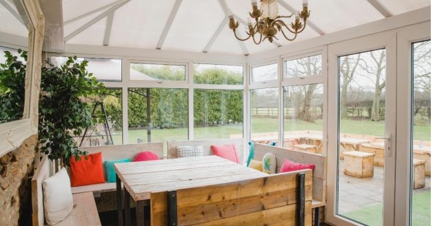 conservatory with home office